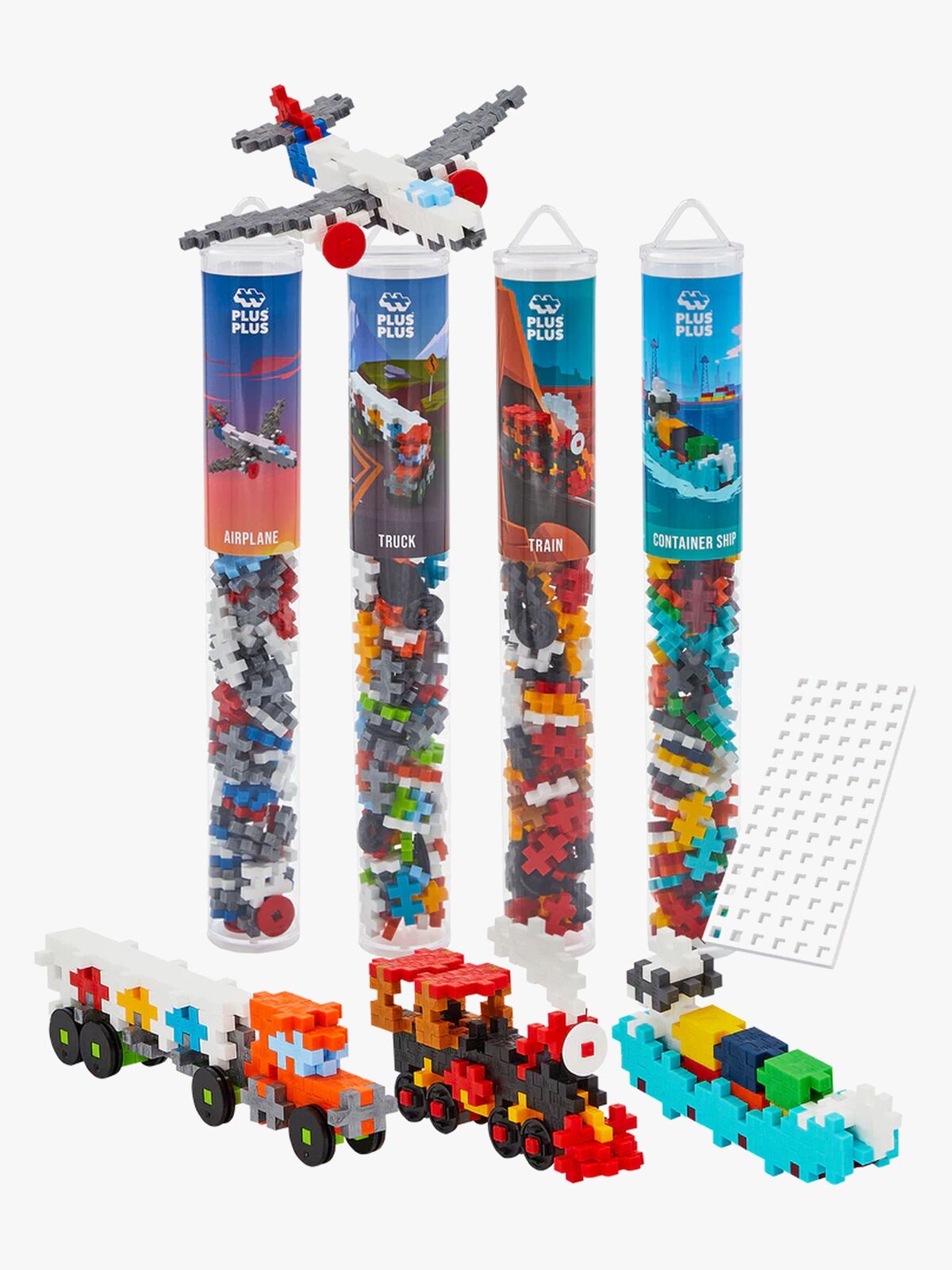 Plus-Plus Rakennussarja + Pohjalevy & Tuubi Ajoneuvo 4x100 Osaa