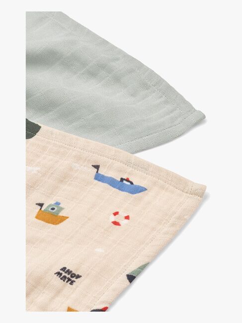 LIEWOOD Lewis Musliiniviltti 2-pack, Sailing/Dove Blue Mix