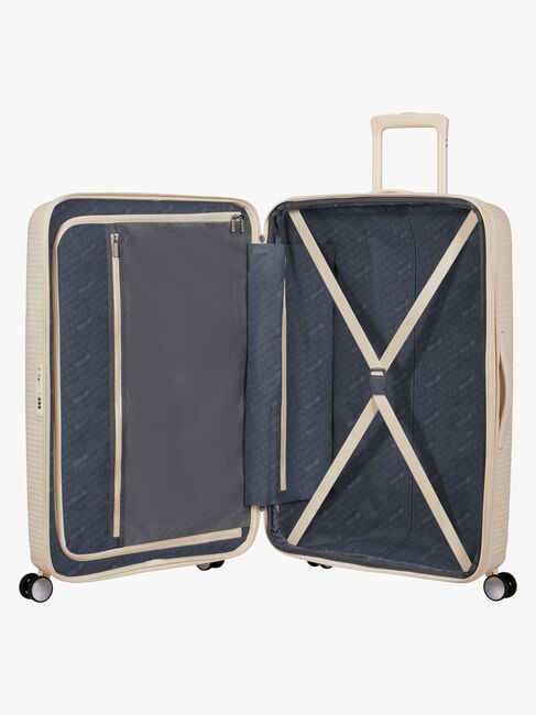 American Tourister Soundbox Spinner Matkalaukku 97-110L, Coconut Sand