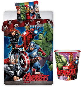 Marvel Avengers Pussilakanasetti + Roskakori, Multicolored