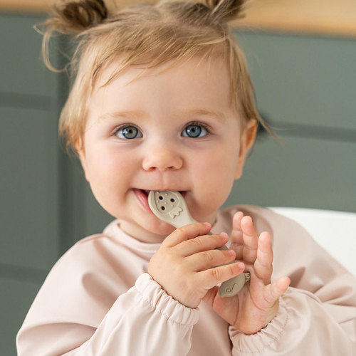 Done By Deer Sheepy Silikoni Ruokailusetti Stick & Stay, Powder