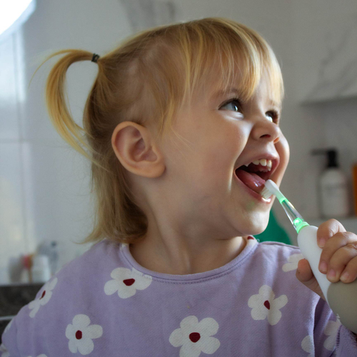 bblüv Ultrasonic Sähköhammasharja PRO Täyttöpakkaus 6–18 Kuukautta, Valkoinen/Beige