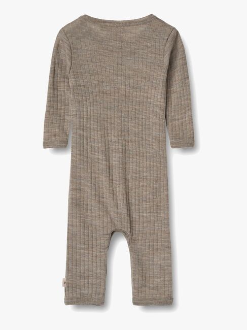 Wheat Frankie Jumpsuit Merinovilla, Khaki Melange