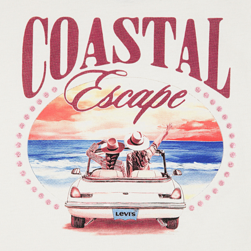 Levi's LVG Coastal GriLS SS T-paita, Antique White