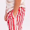 Swim Essentials Uimashortsit, Lobster Stripe Beige/Red