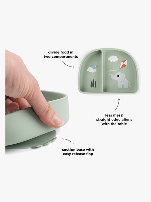 Done By Deer Playground Jaettu Lautanen Stick & Stay, Green