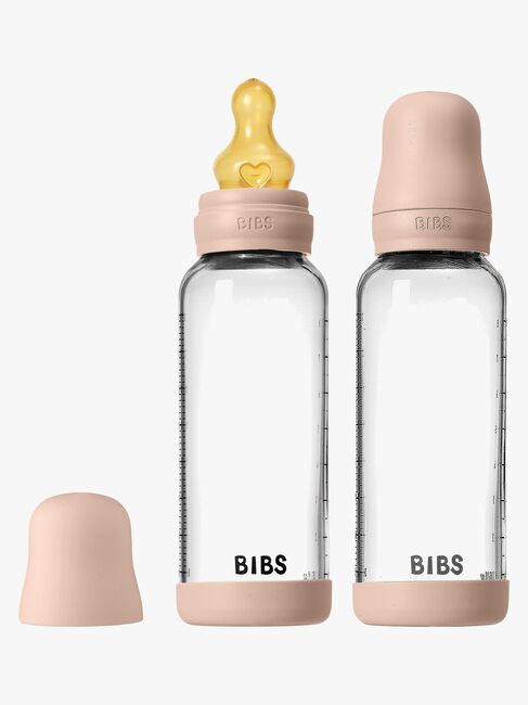 BIBS Medium Flow Lasi Tuttipullo Lateksi 2-pack 240 ml, Blush