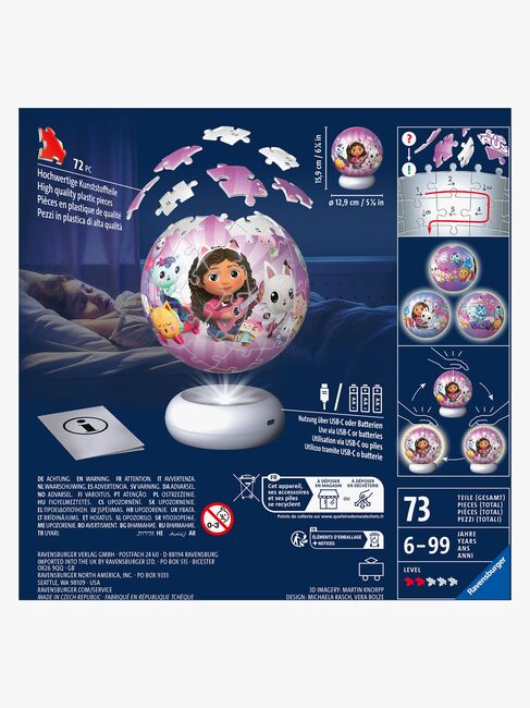 Ravensburger Gabbyn Nukketalo 3D-palapeli Yövalo 72