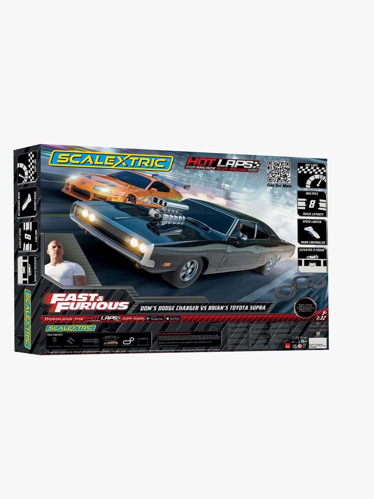 Scalextric Autorata Fast and Furious Hot Laps 1:32