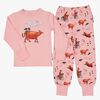 Geggamoja  Kaksiosainen Pyjama Mimmi Lehmä, Vaaleanpunainen