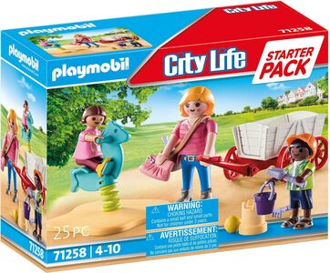 Playmobil 71258 City Life Starter Pack Rakennussarja Päiväkodin Opettaja + Vetokärry