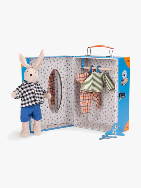 Moulin Roty Matkavaatekaappi + Nukke Sylvain