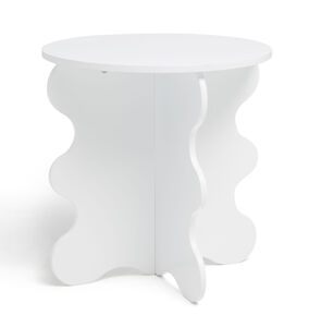 Minitude  Aaltoileva Sivupöytä, Valkoinen