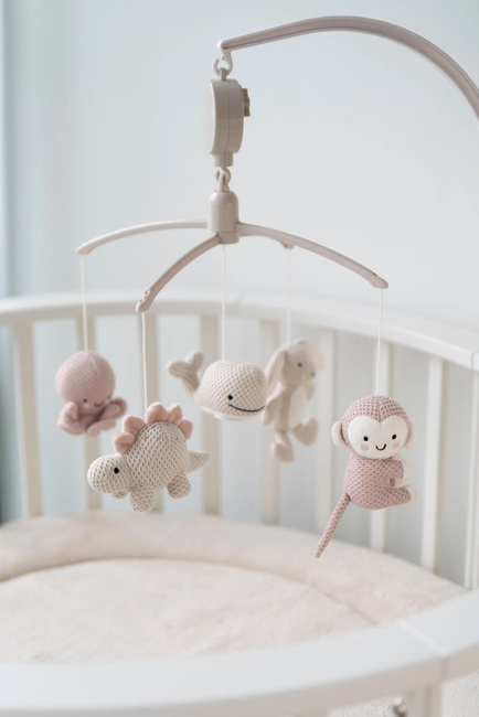 Baby's Only Musiikkimobile Animals, Old Pink/Warm Linen