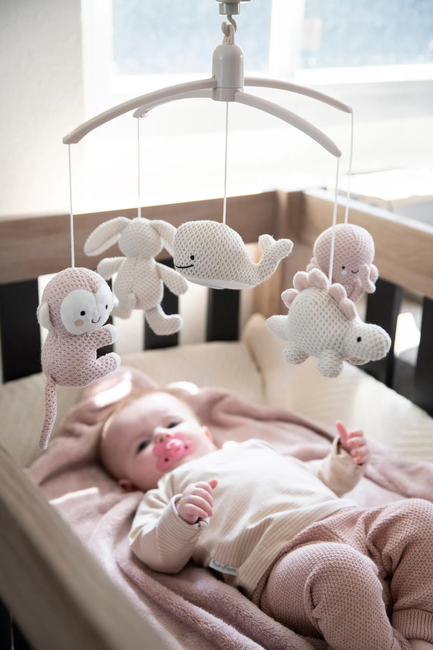 Baby's Only Musiikkimobile Animals, Old Pink/Warm Linen