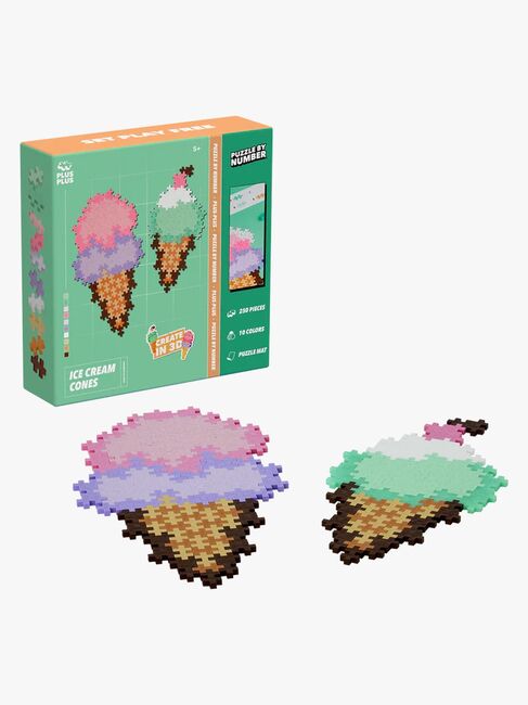 Plus-Plus Puzzle By Number Rakennussarja Jäätelötötteröt 250 Osaa