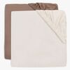 Jollein Muotoonommeltu Aluslakana 2-pack 40x80, Milky Coffee/Ivory