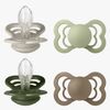 BIBS Supreme Tutti 4-pack Silikoni Koko 2, Sand/Sage/Huntergreen/Dark Oak