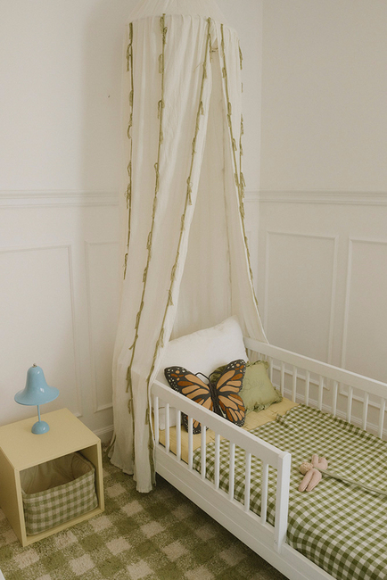 Lorena Canals Pestävä Vichy Matto 150x180 cm, Matcha