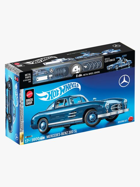 Mattel Brick Shop Hot Wheels Premium Series Rakennussarja Mercedes-Benz 300 SL 1600 Osaa
