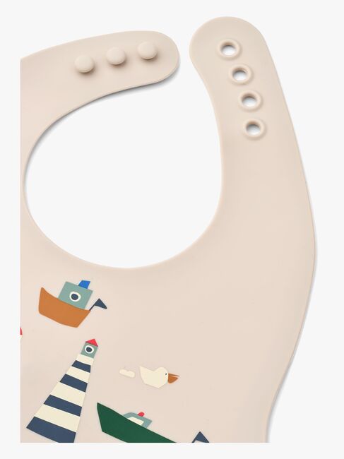 LIEWOOD Ember Kuvioitu Ruokalappu 2-pack, Sailing/Sandy