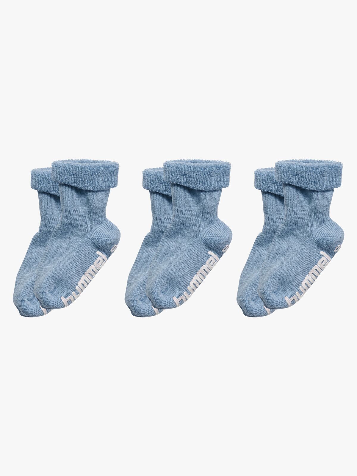 Hummel Mini Anti-Slip Sukat 3-pack, Faded Denim