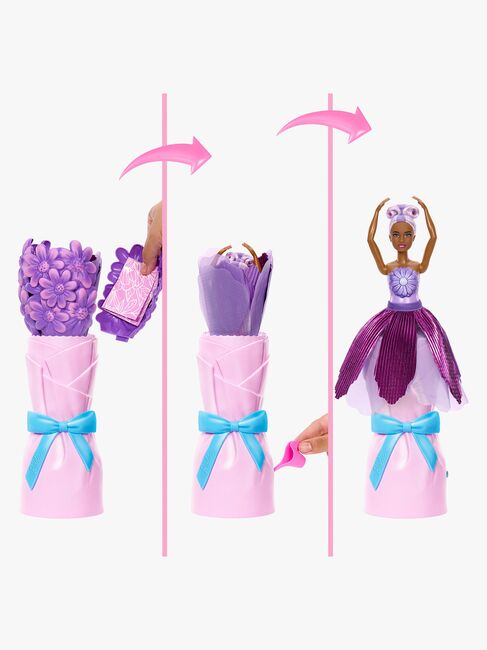 Barbie Petal Pop Flower Surprise Nukke Päivänkakkara, Violetti