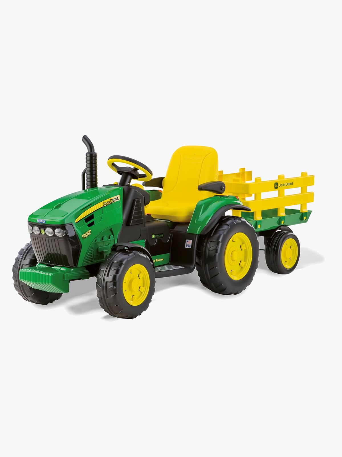 Peg Perego John Deere Ground Force Sähkötraktori + Perävaunu