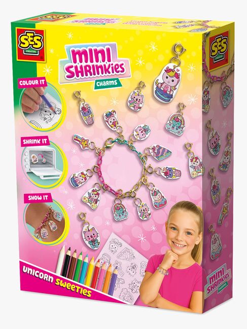 SES Creative Mini Shrinkies Askartelusetti Riipukset Yksisarviset