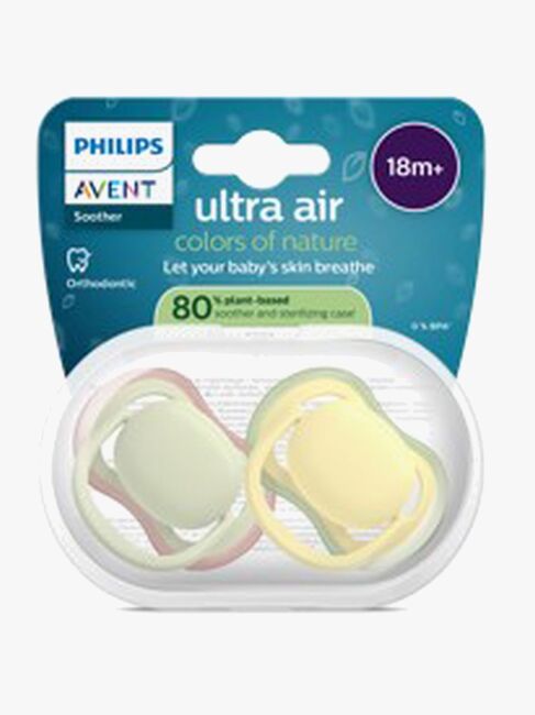 Philips Avent Ultra Air Tutti 18m+ 2-pack, Vaaleanvihreä/Keltainen