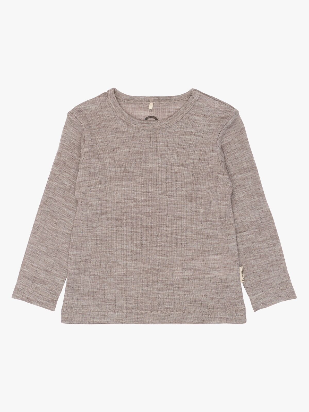 Mikk-Line  Pitkähihainen T-paita Merinovilla, Melange Denver