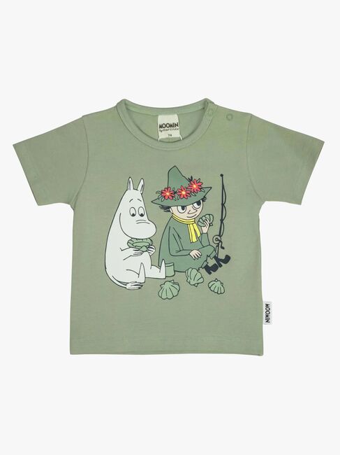 Muumi By Martinex Lomapäivä Shortsit Setti, Vihreä/Valkoinen