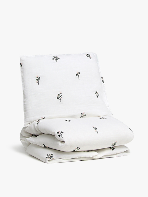 Alice & Fox ADORA Pussilakanasetti Kehto 70x80, Valkoinen