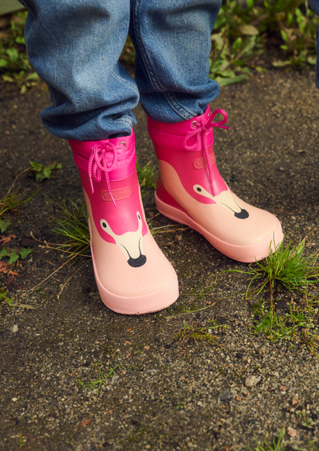 Viking Alv Paw Print Barefoot Kumisaappaat, Light Pink/Magenta