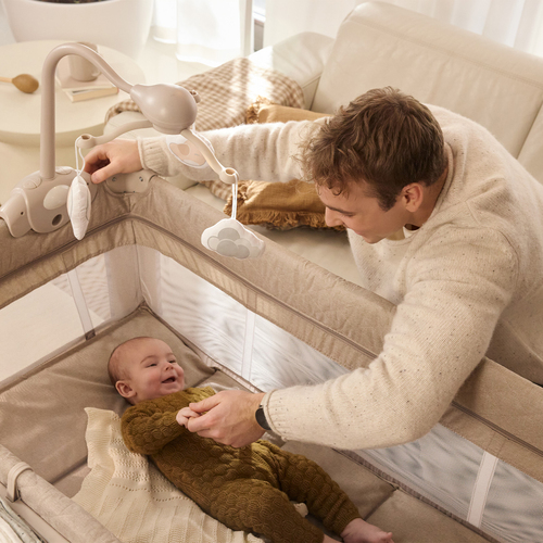 Kinderkraft LEODY UP Matkasänky + Lisätarvikkeet, Beige