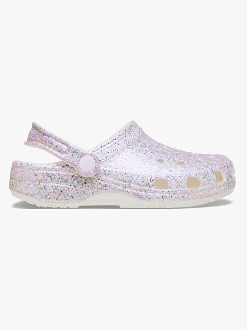 Crocs Classic Fantasy Glitter Pistokkaat, Valkoinen
