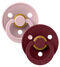 BIBS Colour Tutit 2-pack Luonnonkumi Koko 1, Pink Plum/Elderberry