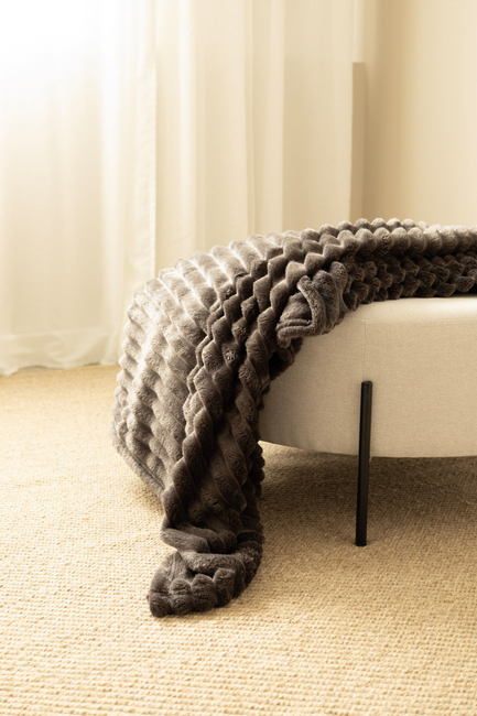 KMCarpets Stripe Viltti 130x170, Hiilenharmaa