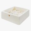 MeowBaby Boucle Square Pallomeri, White/White Pearl