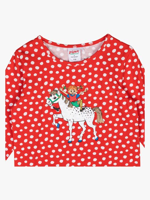Peppi Pitkätossu  Pitkähihainen Paita, Red