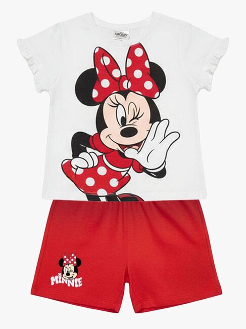 Disney Minni Hiiri T-paita + Shortsit Setti, Valkoinen