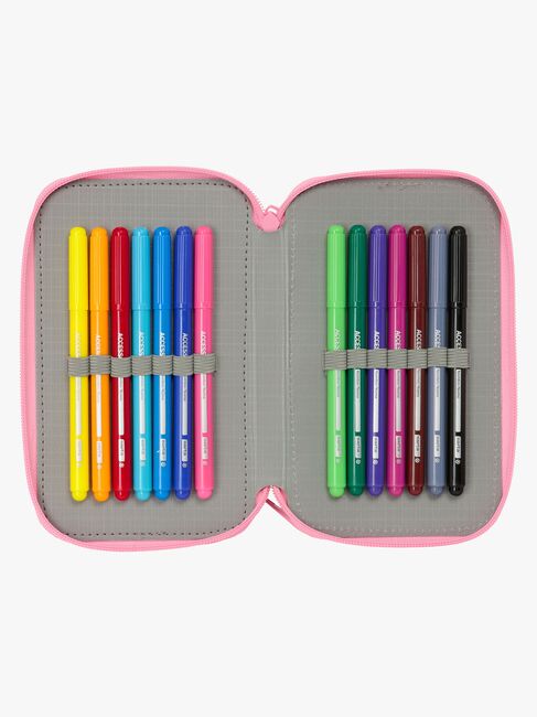 Hello Kitty  Täytetty Kolmilokeroinen Penaali 37 Osaa, Vaaleanpunainen