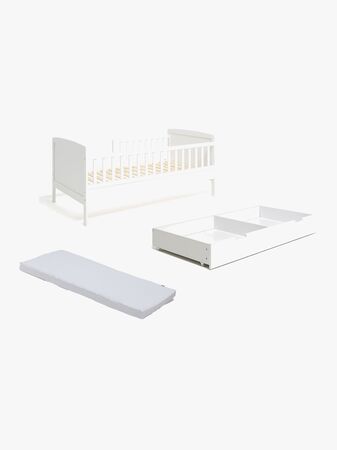 JLY DREAM Juniorisänky LOWA + Sängynaluslaatikko & Patja 70x140, Valkoinen
