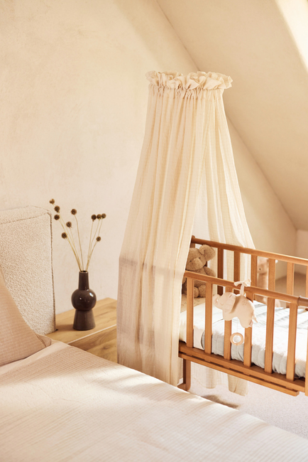 Jollein Vuodekatoksen Teline + Kiinnike, Valkoinen