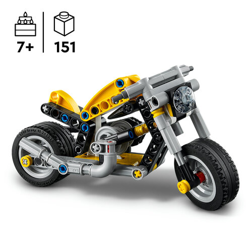 LEGO Technic 42225 Keltainen moottoripyörä