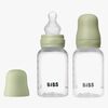BIBS Slow Flow Tuttipullo Silikoni 2-pack 150 ml, Sage