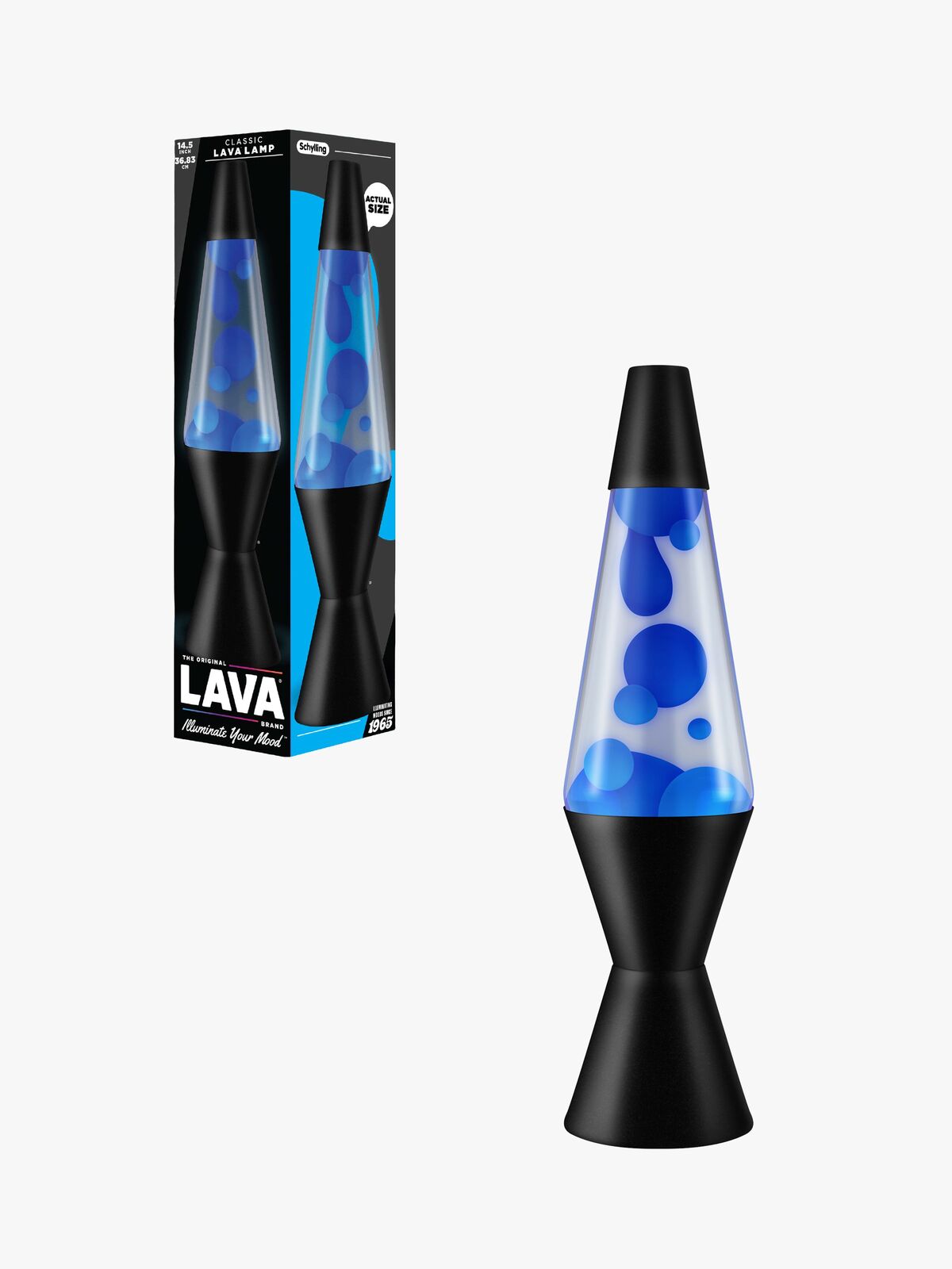 LAVA Valaisin Neon 37cm, Sininen/Musta