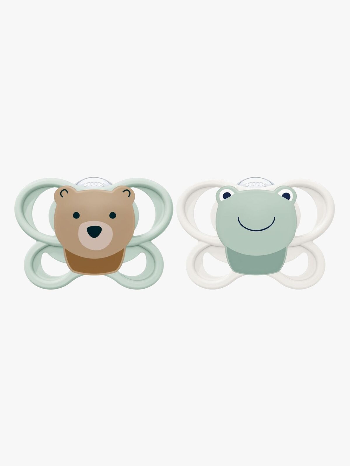 NUK Perfect Match Air Tutti 2-pack Koko 1, Bear/Frog