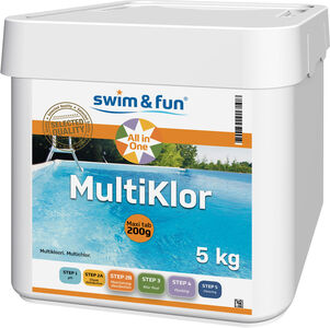 Swim & Fun Stabiloitu Kloori 200 g, 25 kpl