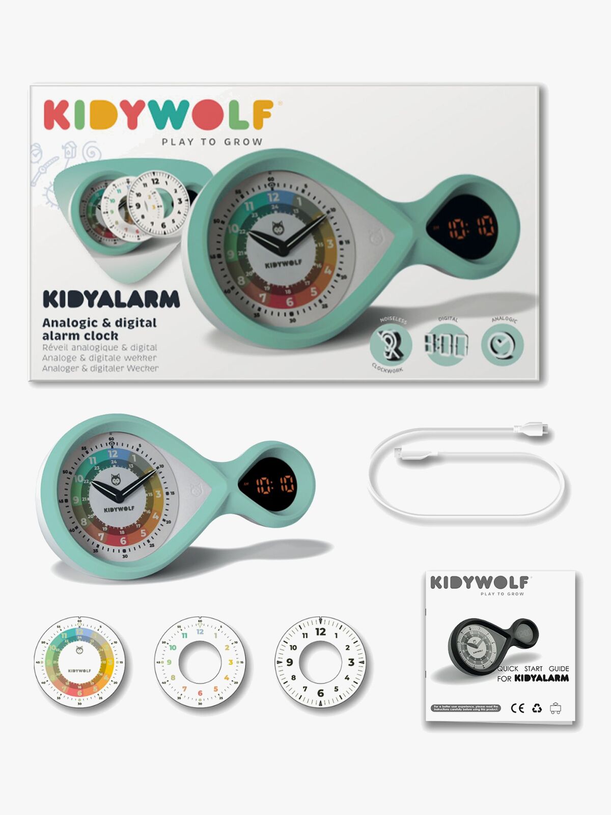 Kidywolf KIDYALARM Herätyskello, Vihreä